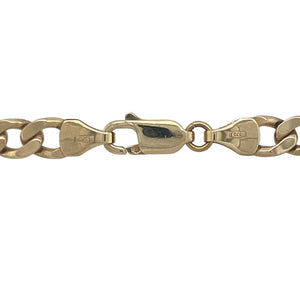 Bring strong style and classic shine to your collection with this pre-owned 9ct yellow gold curb chain, offering bold presence and timeless appeal — perfect for everyday wear or elevated occasion styling.

Design: This 20" curb chain features solid, interlocking links with a 5mm width, creating a sleek and substantial look that sits flat and comfortably against the neckline.
Material: Made from 9-carat yellow gold, the polished finish enhances its rich golden tone, delivering a radiant, confident shine.