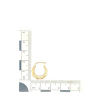 Load image into Gallery viewer, 9ct Gold Patterned Creole Earrings
