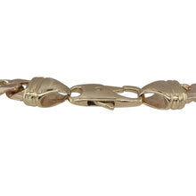Load image into Gallery viewer, Bring bold presence and timeless craftsmanship to your collection with this pre-owned 9ct yellow gold 9.5&quot; curb bracelet—a substantial and stylish piece with classic appeal.

Design: The bracelet features traditional flat curb links measuring 7mm wide, offering a sleek, polished look that drapes comfortably along the wrist.
Material: Made from 9-carat yellow gold, the high-shine finish enhances the strong link design and delivers a warm, rich glow.

