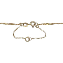 Load image into Gallery viewer, Bring delicate sparkle and secure elegance to your collection with this pre-owned 9ct yellow gold 20&quot; Singapore chain—a graceful design with added safety and timeless charm.

Design: The chain features the classic twisted Singapore link design, measuring 2mm in width, offering fluid movement and light-catching shine.
Material: Made from 9-carat yellow gold, the polished finish enhances the intricate twisting of the links, creating a soft, radiant glow.

