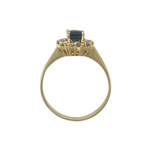 18ct Gold Diamond & Sapphire Set Cluster Ring