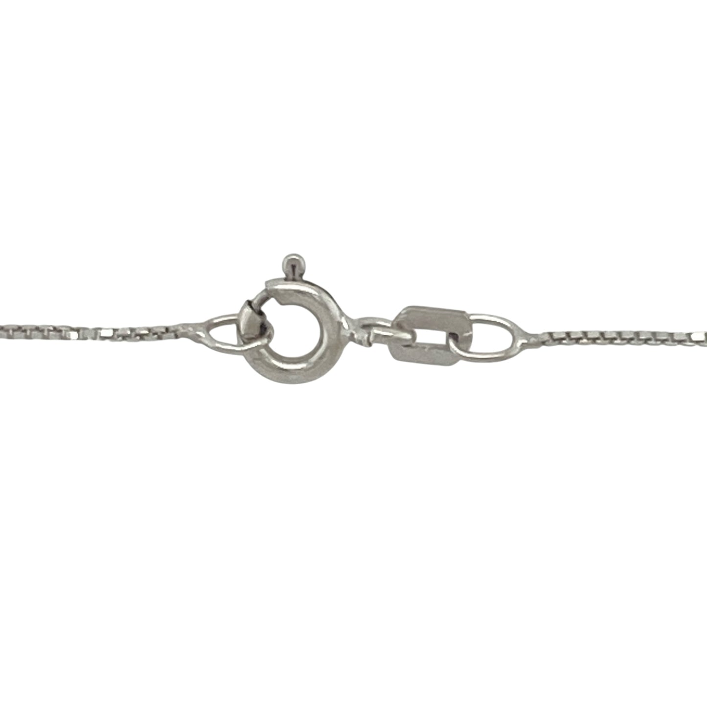 18ct White Gold & Diamond Set Solitaire 18" Necklace