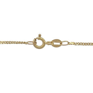 9ct Gold & Diamond Set Open Circle 18" Necklace