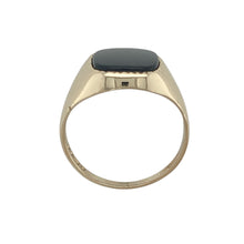 Load image into Gallery viewer, 9ct Gold &amp; Onyx Set Rectangle Signet Ring
