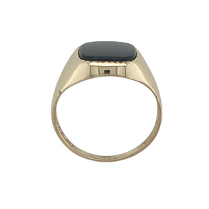 9ct Gold & Onyx Set Rectangle Signet Ring