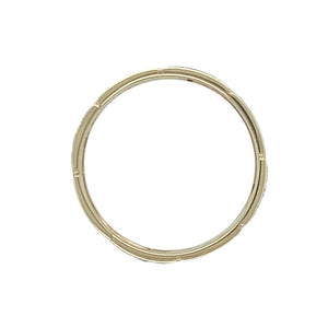 9ct Gold & Diamond Set Patterned Band Ring