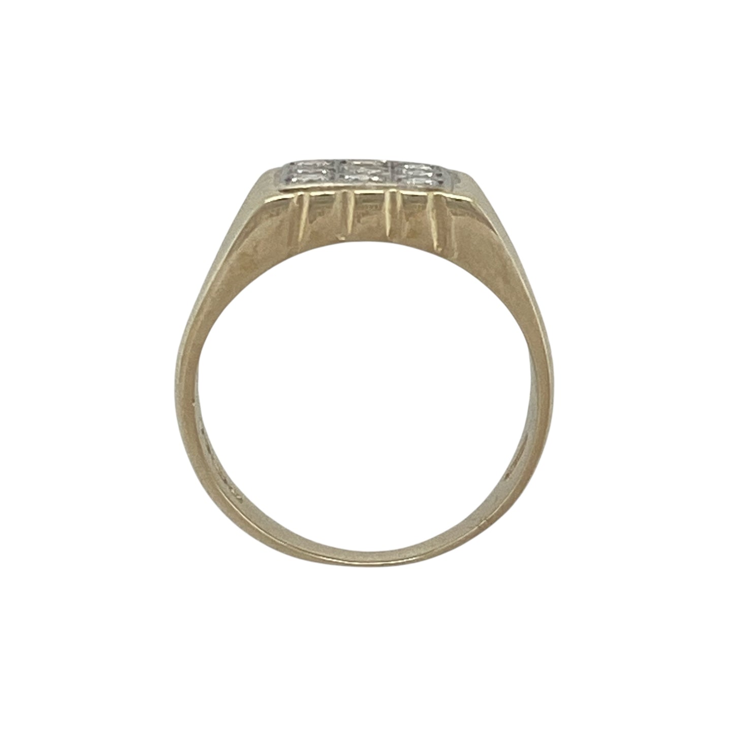 9ct Gold & Diamond Set Signet Ring