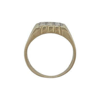 9ct Gold & Diamond Set Signet Ring