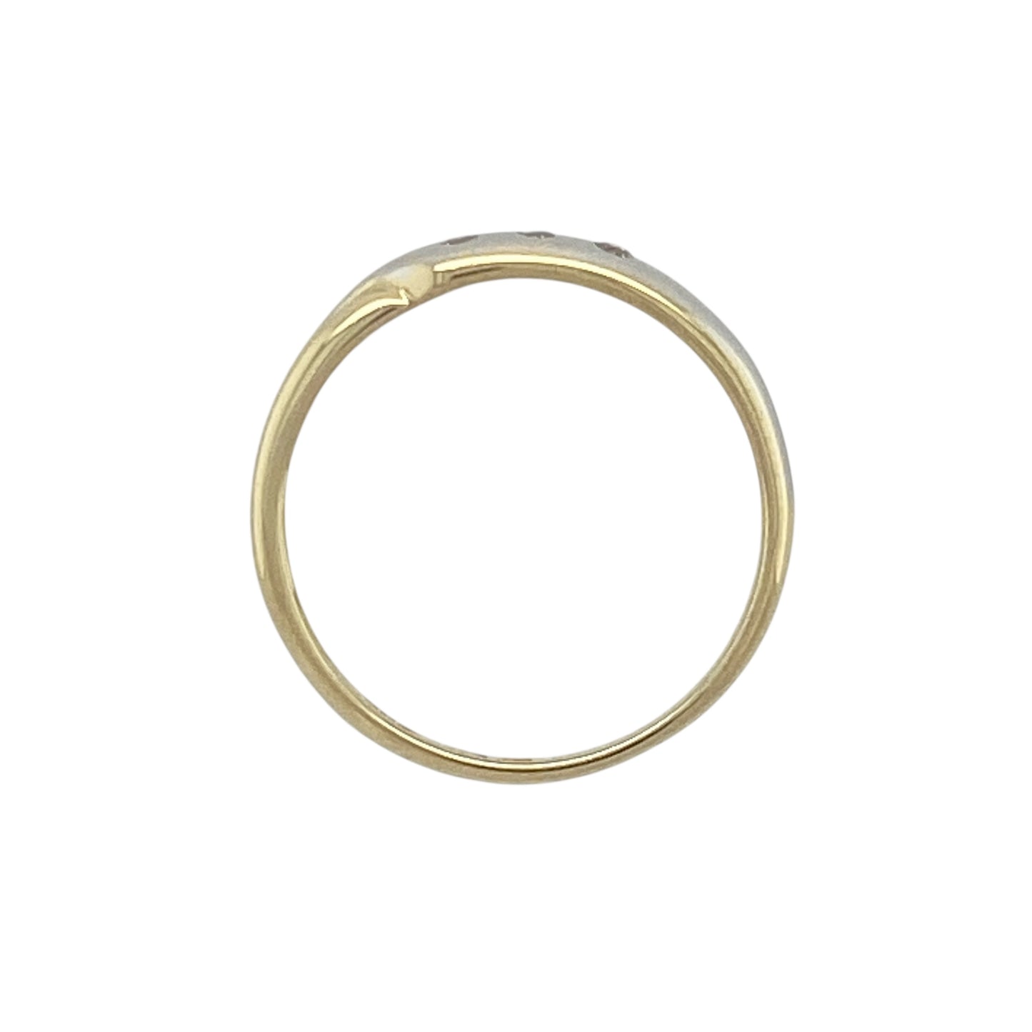 18ct Gold & Diamond Set Crossover Band Ring