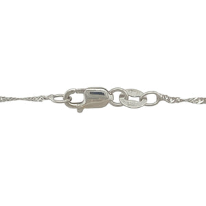 9ct White Gold Diamond & Pearl Set Twist 18" Necklace