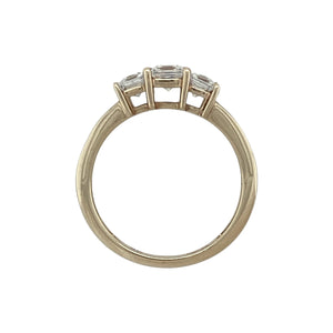 9ct Gold & Cubic Zirconia Set Trilogy Ring