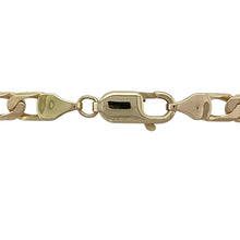 Load image into Gallery viewer, Add bold shine and timeless style to your jewellery collection with this pre-owned 9ct yellow gold curb chain—solid, classic, and effortlessly versatile.

Design: This 18-inch chain features flat, interlocking curb links with a 5mm width, creating a strong, structured look with a sleek profile.
Material: Made from 9-carat yellow gold, the polished finish offers a warm, radiant glow and lasting appeal.

