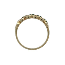 Load image into Gallery viewer, 9ct Gold Diamond &amp; Emerald Set Band Ring
