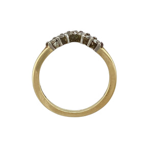 18ct Gold & Diamond Set Wishbone Ring