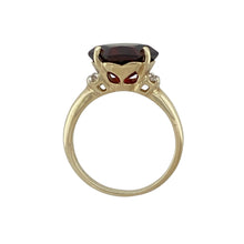 Load image into Gallery viewer, 9ct Gold Garnet &amp; Cubic Zirconia Set Ring
