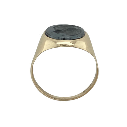 9ct Gold & Hematite Centurion Oval Signet Ring