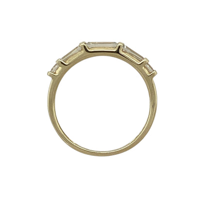 14ct Gold & Cubic Zirconia Set Band Ring