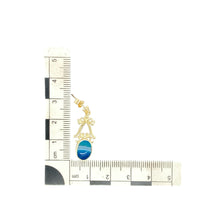 Load image into Gallery viewer, 9ct Gold &amp; Blue Agate Set Drop Earrings
