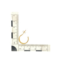 Load image into Gallery viewer, 9ct Gold Patterned Half Hoop Earrings
