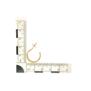 9ct Gold Patterned Half Hoop Earrings