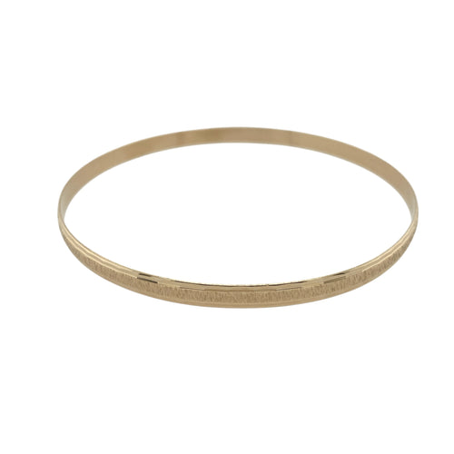 9ct Solid Gold Patterned Bangle