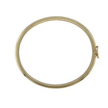 Load image into Gallery viewer, 9ct Gold Oval Hinged Beaded Edge Bangle
