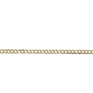9ct Gold 7.5" Patterned Curb Bracelet