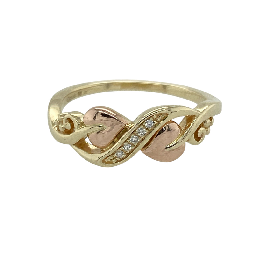 9ct Gold & Diamond Set Tree of Life Ring