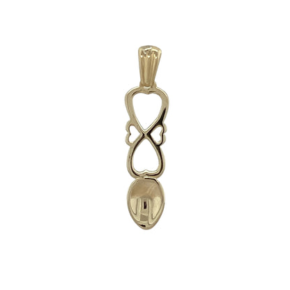 9ct Gold Welsh Celtic Lovespoon Pendant