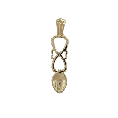 9ct Gold Welsh Celtic Lovespoon Pendant