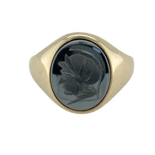 Load image into Gallery viewer, 9ct Gold &amp; Hematite Centurion Oval Signet Ring
