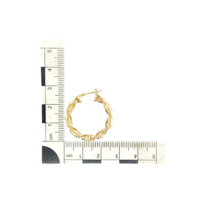 9ct Gold Twisted Hoop Creole Earrings