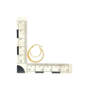 9ct Gold Patterned Hoop Creole Earrings