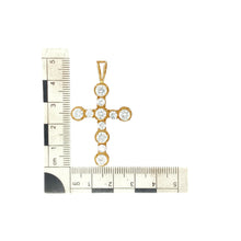 Load image into Gallery viewer, 9ct Gold &amp; Cubic Zirconia Set Cross Pendant
