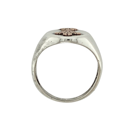 925 Silver Clogau Three Feathers Oval Signet Ring