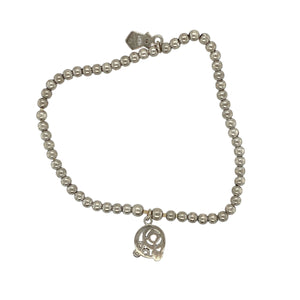 Bring refined sparkle and everyday elegance to your jewellery collection with this pre-owned 925 silver and 9ct rose gold Clogau stretchy beaded bracelet, accented with white topaz—perfect for effortless style with a touch of luxury.

Design: The bracelet features polished silver beads on a stretch band, highlighted with 9ct rose gold detailing and a sparkling white topaz accent for subtle brilliance.
