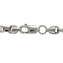Load image into Gallery viewer, Bring bold texture and timeless craftsmanship to your jewellery collection with this pre-owned 925 silver Byzantine chain necklace—perfect for statement styling or layering with your favourite pendants.

Design: This 19-inch chain features an intricate 6mm wide Byzantine link design, known for its interwoven structure and luxurious, flexible drape.
Material: Made from solid 925 sterling silver, the polished finish enhances the depth and complexity of the chain’s classic pattern.

