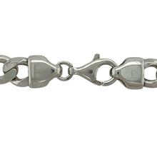 Load image into Gallery viewer, Bring bold impact and classic style to your jewellery collection with this pre-owned 925 silver curb chain necklace, featuring wide links and a solid weight—perfect for statement wear or timeless everyday style.

Design: This 20-inch chain showcases a traditional curb link design with a 10mm width, offering a sleek, flat profile that lays comfortably and visibly on the neck.
Material: Made from solid 925 sterling silver, the high-polish finish enhances the chain’s bold structure and refined edge.


