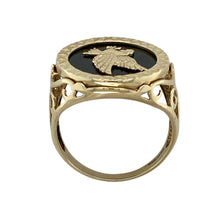 Load image into Gallery viewer, 9ct Gold &amp; Onyx Set Eagle Signet Ring
