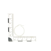 Load image into Gallery viewer, 9ct White Gold Sparkle Hoop Creole Earrings
