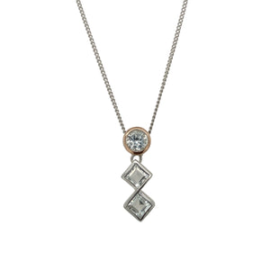 925 Silver & White Topaz Set Clogau Royalty Anniversary 18" - 22" Necklace