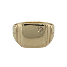 Load image into Gallery viewer, 9ct Gold &amp; Diamond Set Signet Ring
