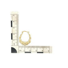 Load image into Gallery viewer, 9ct Gold Bubble Style Oval Creole Earrings
