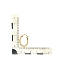 Load image into Gallery viewer, 9ct Gold Greek Key Oval Creole Earrings
