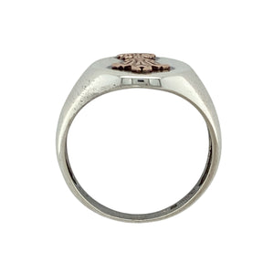 925 Silver Clogau Three Feathers Oval Signet Ring