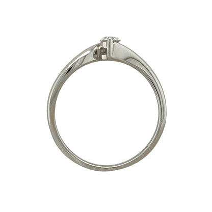 9ct White Gold & Diamond Set Solitaire Ring