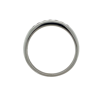 9ct White Gold & Diamond Set Band Ring