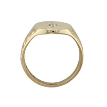Load image into Gallery viewer, 9ct Gold &amp; Diamond Set Oval Signet Ring

