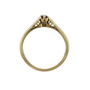 18ct Gold & Diamond Set Solitaire Ring