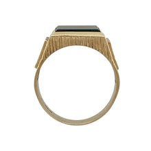 Load image into Gallery viewer, 9ct Gold &amp; Bloodstone Square Signet Ring
